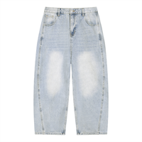 Men's Vintage Wash Sunfade Barrel Leg Jeans