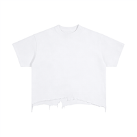 Vintage Wash Boxy Distressed Hem T-Shirt