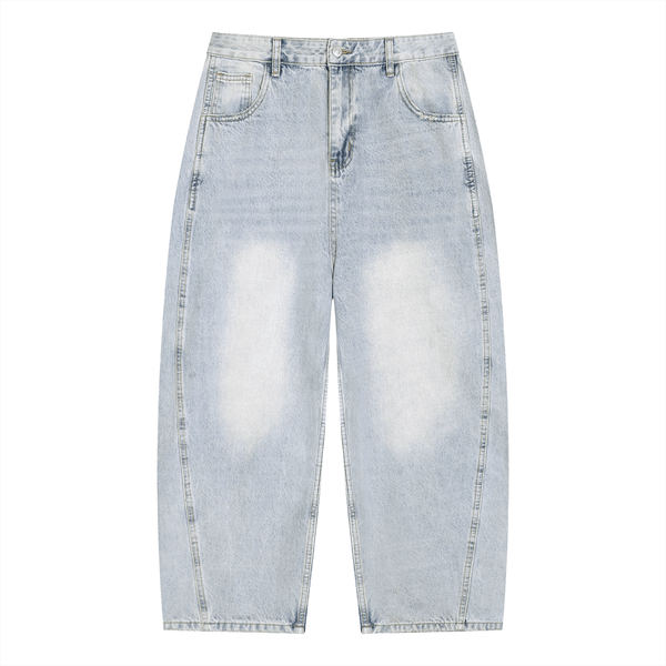 Men's Vintage Wash Sunfade Barrel Leg Jeans - The Gilded Hollow