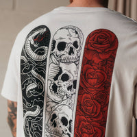 SKATE TRIPTYCH - Off-white Tee - The Gilded Hollow