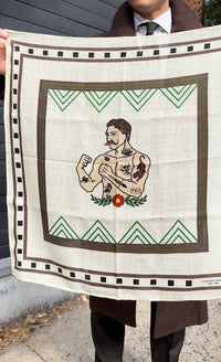 Tattoo Warrior 100% Wool Bandana - The Gilded Hollow