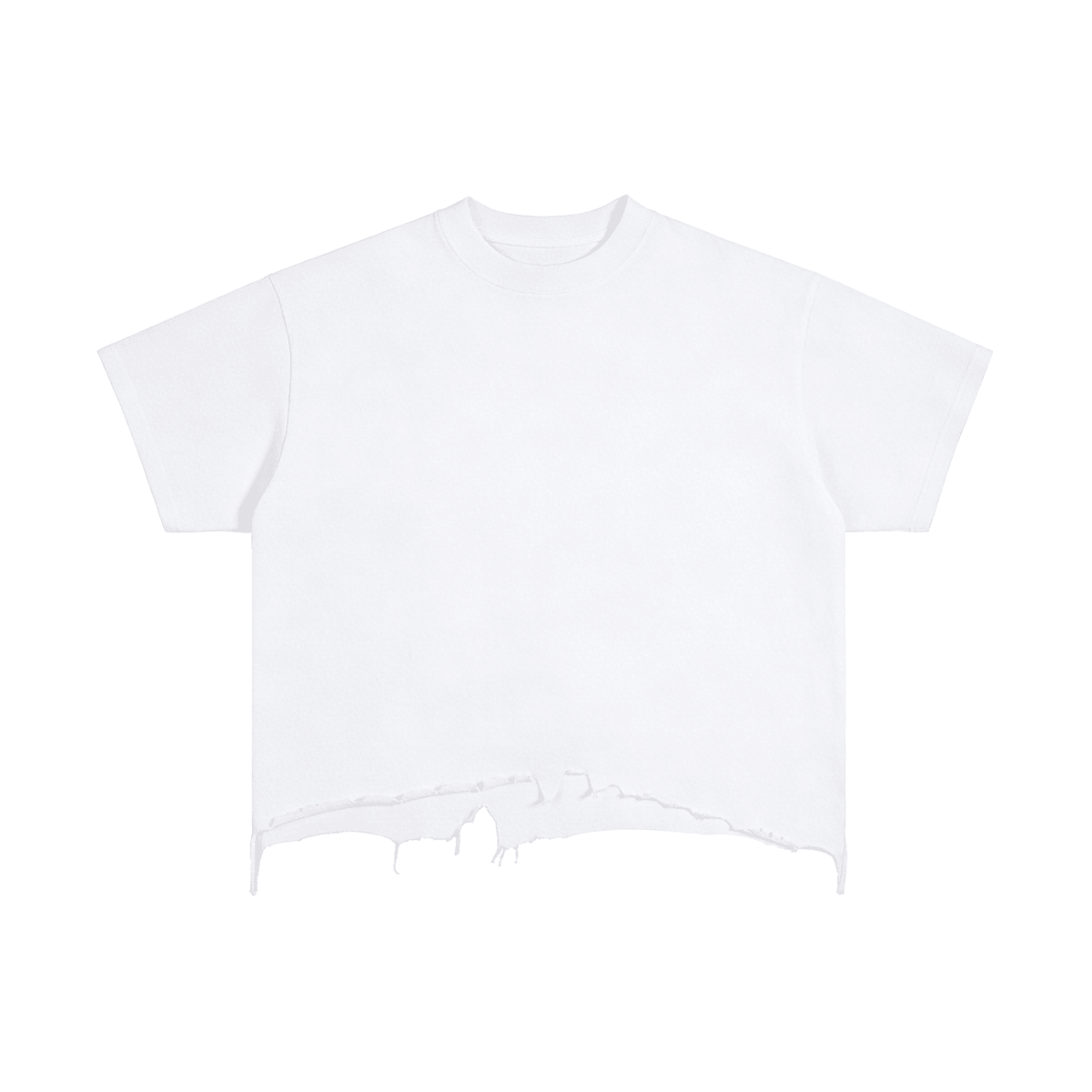 Vintage Wash Boxy Distressed Hem T-Shirt - The Gilded Hollow