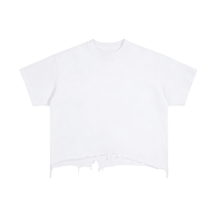 Vintage Wash Boxy Distressed Hem T-Shirt - The Gilded Hollow